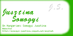 jusztina somogyi business card